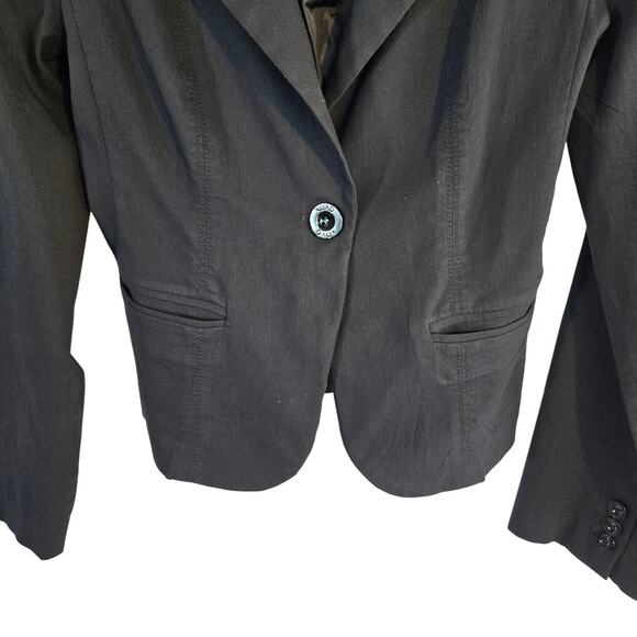 XOXO Women's Blazer Large L Black  Misses Size 12 14 Coat Jacket Button - Picture 3 of 8